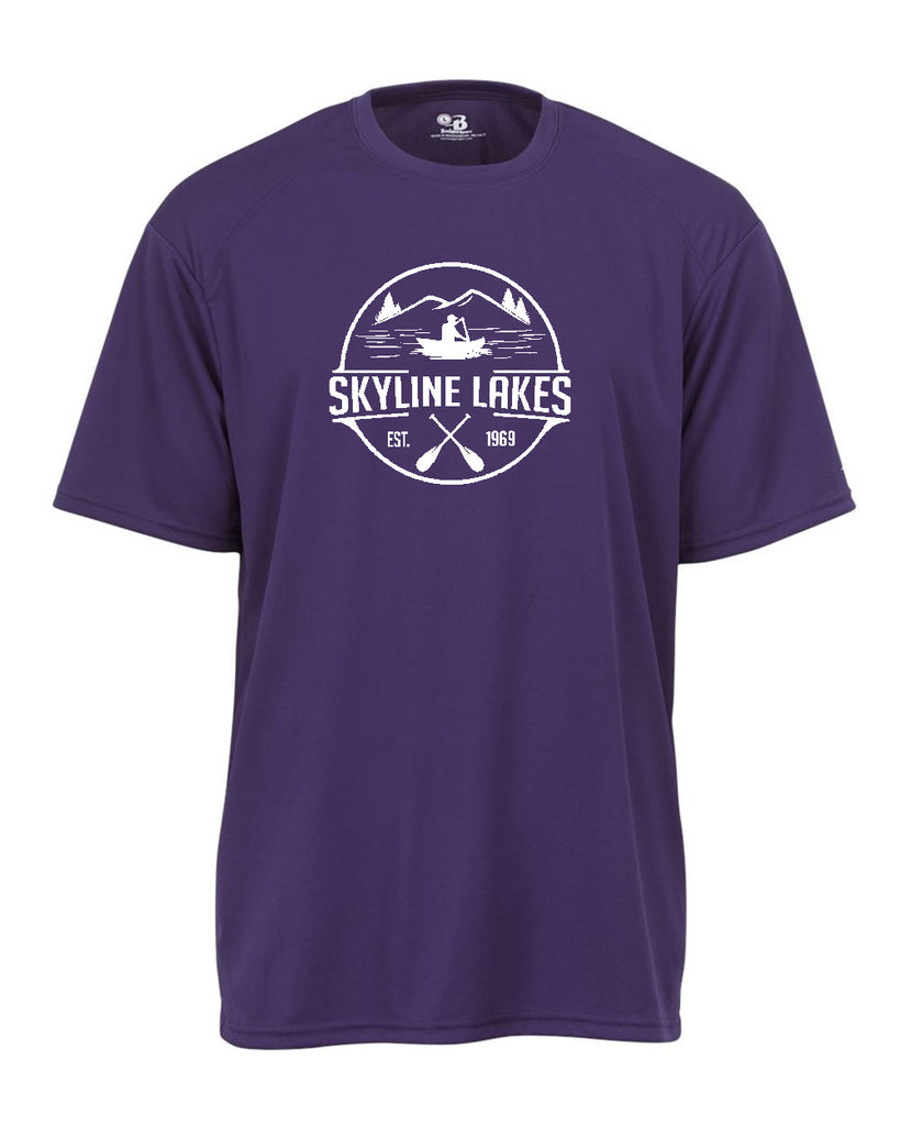 Skyline Lakes B-Core T-Shirt - 2120 w/ Canoe Design on Front.