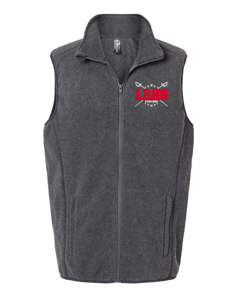 Lakeland Fencing Burnside - Polar Fleece Vest - 3012 w/ LRHS Fencing Logo Embroidered on Left Chest