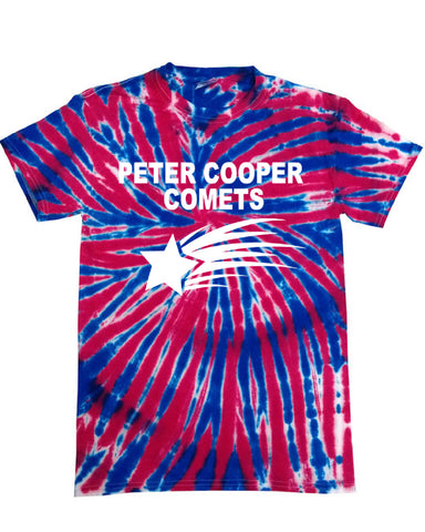 Peter Cooper Comets Royal Short Sleeve Tee w/ Doodle Design on Front