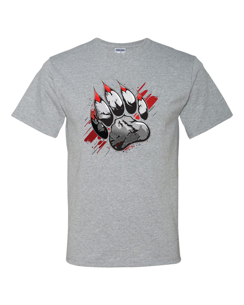 Hazleton Area Cougars - Sport Gray JERZEES - Dri-Power® 50/50 T-Shirt - 29MR w/ Cougars PaintPaw Design on Front.