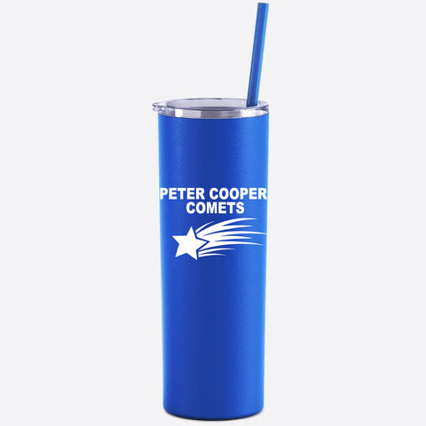 Peter Cooper Comets Royal Short Sleeve Tee w/ Logo Design 2 on Front