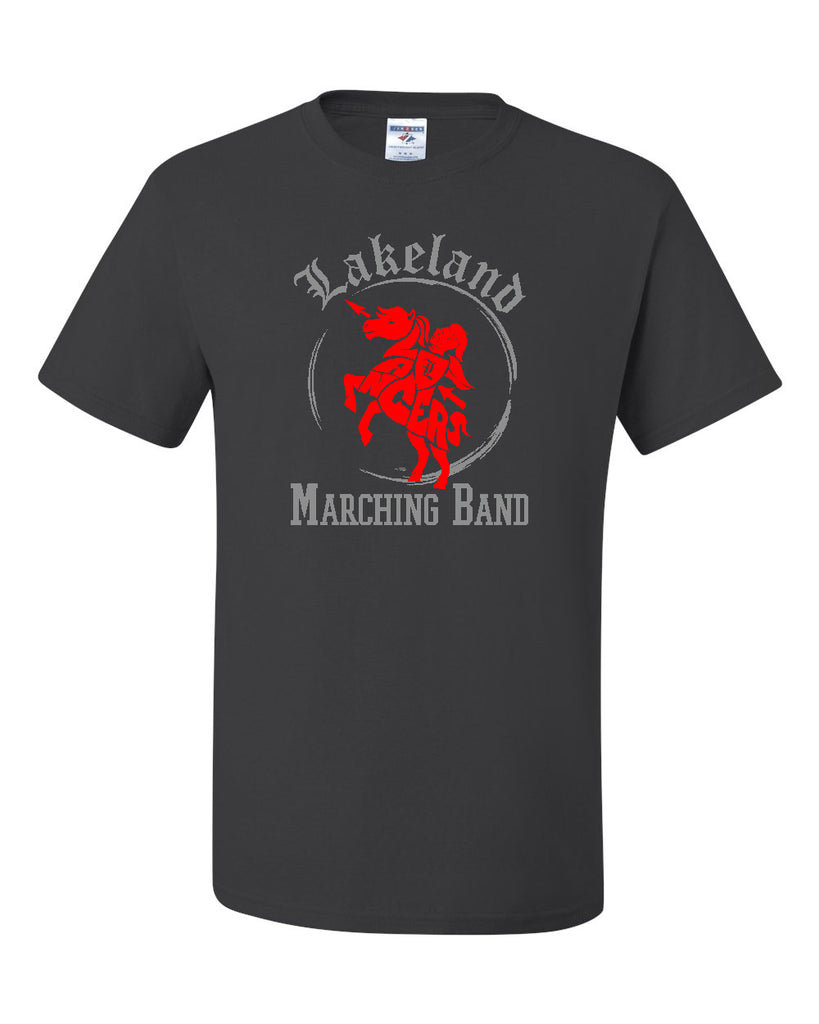 Lakeland Marching Band Charcoal Short Sleeve Tee w/ LLMB24 Design on Front
