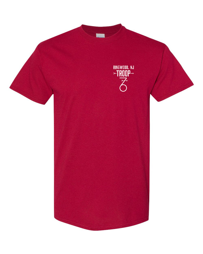 Troop 76 Heavy Cotton™ T-Shirt - 5000 w/ Troop 76 Nobe Design on Front & Back