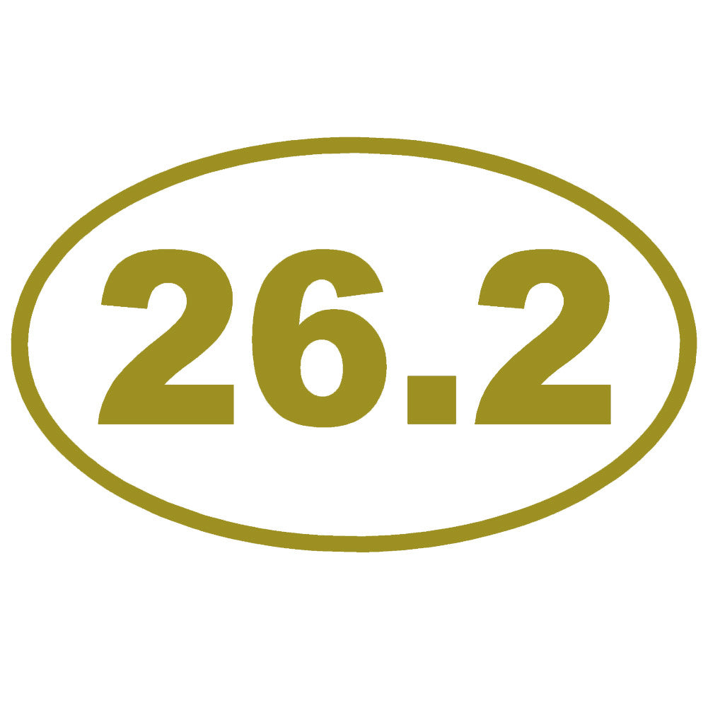 26.2 full marathon running ol single color transfer type decal