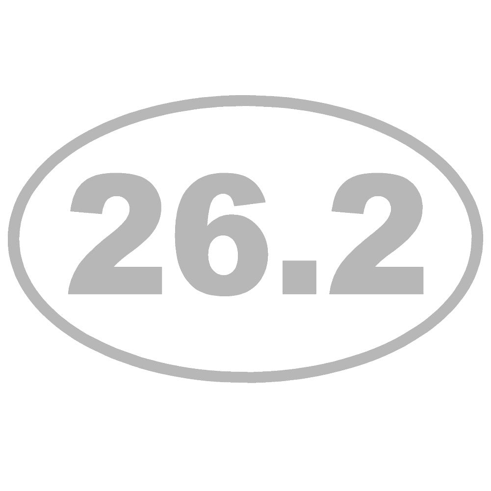 26.2 full marathon running ol single color transfer type decal