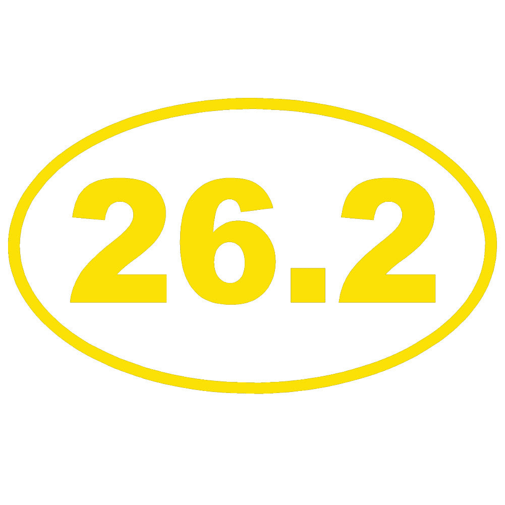 26.2 full marathon running ol single color transfer type decal