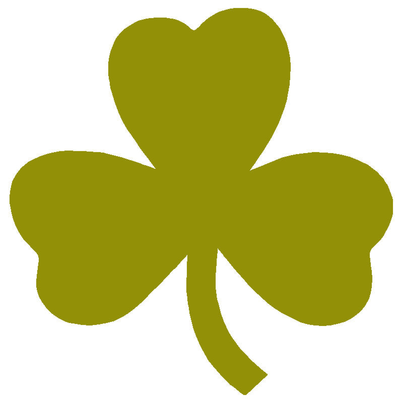 3 leaf clover shamrock single color transfer type decal