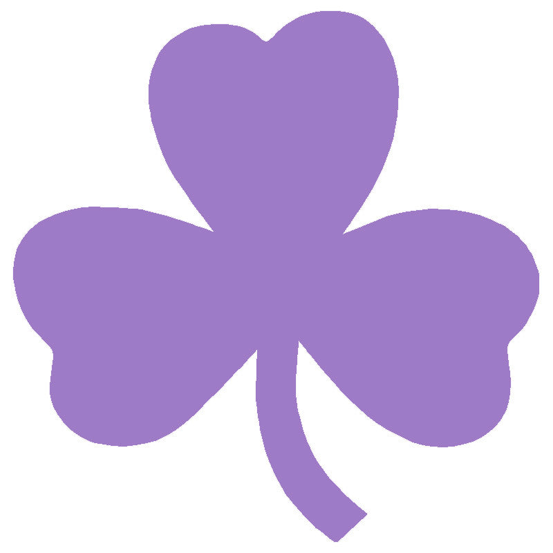 3 leaf clover shamrock single color transfer type decal