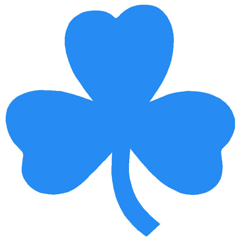 3 leaf clover shamrock single color transfer type decal