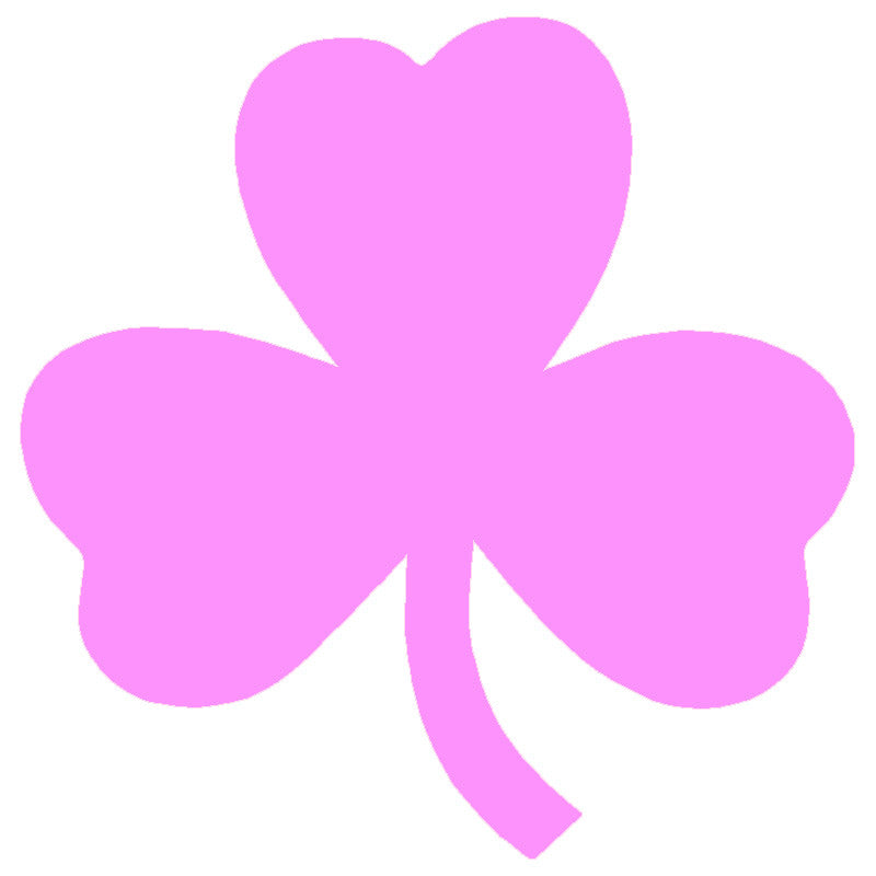 3 leaf clover shamrock single color transfer type decal