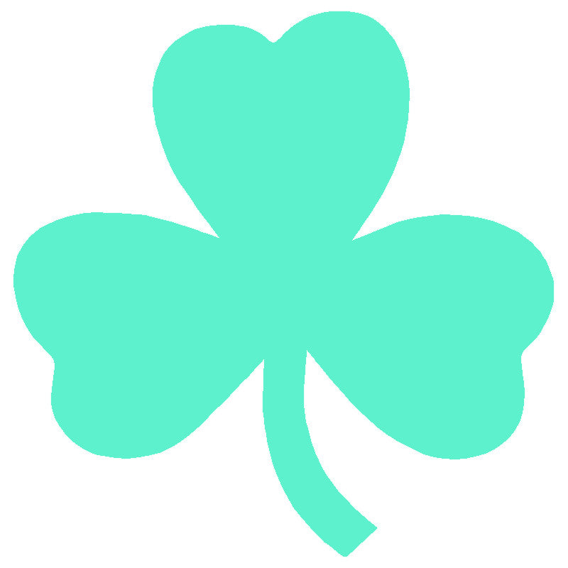3 leaf clover shamrock single color transfer type decal