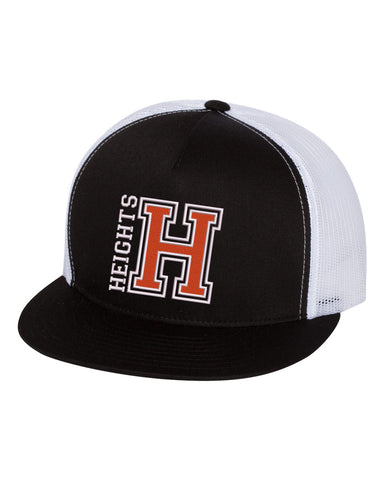 Heights Sport Gray Short Sleeve Tee w/ Heights Pride Design in Red on Front.
