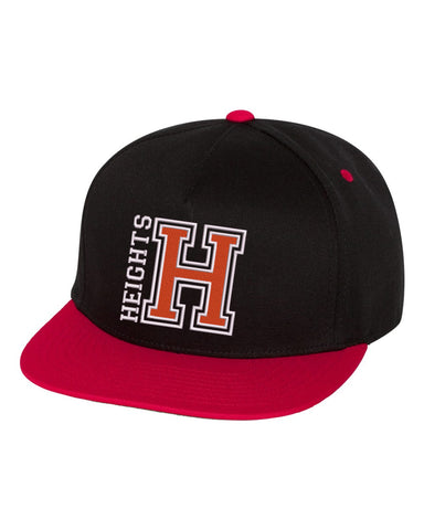 Heights Sport Gray Short Sleeve Tee w/ Heights Pride Design in Red on Front.