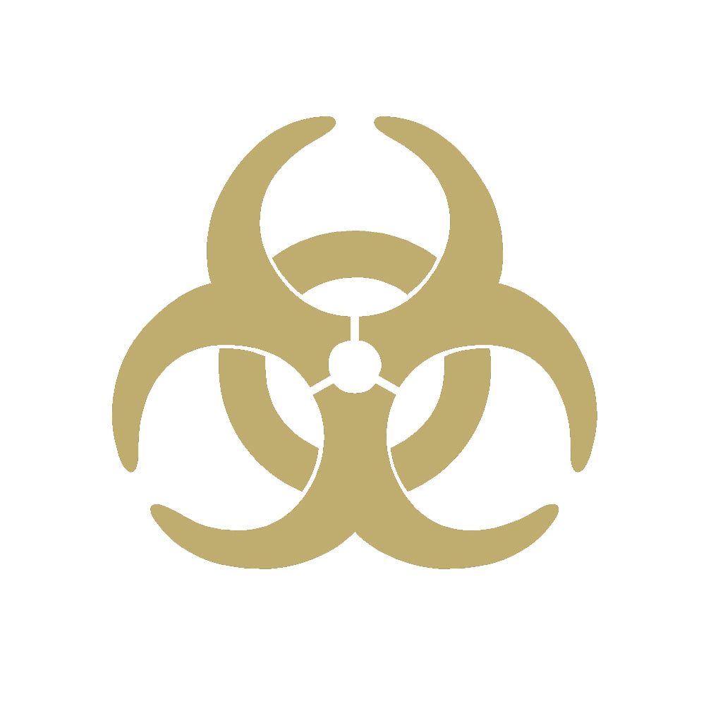 bio hazard symbol v1 single color transfer type decal