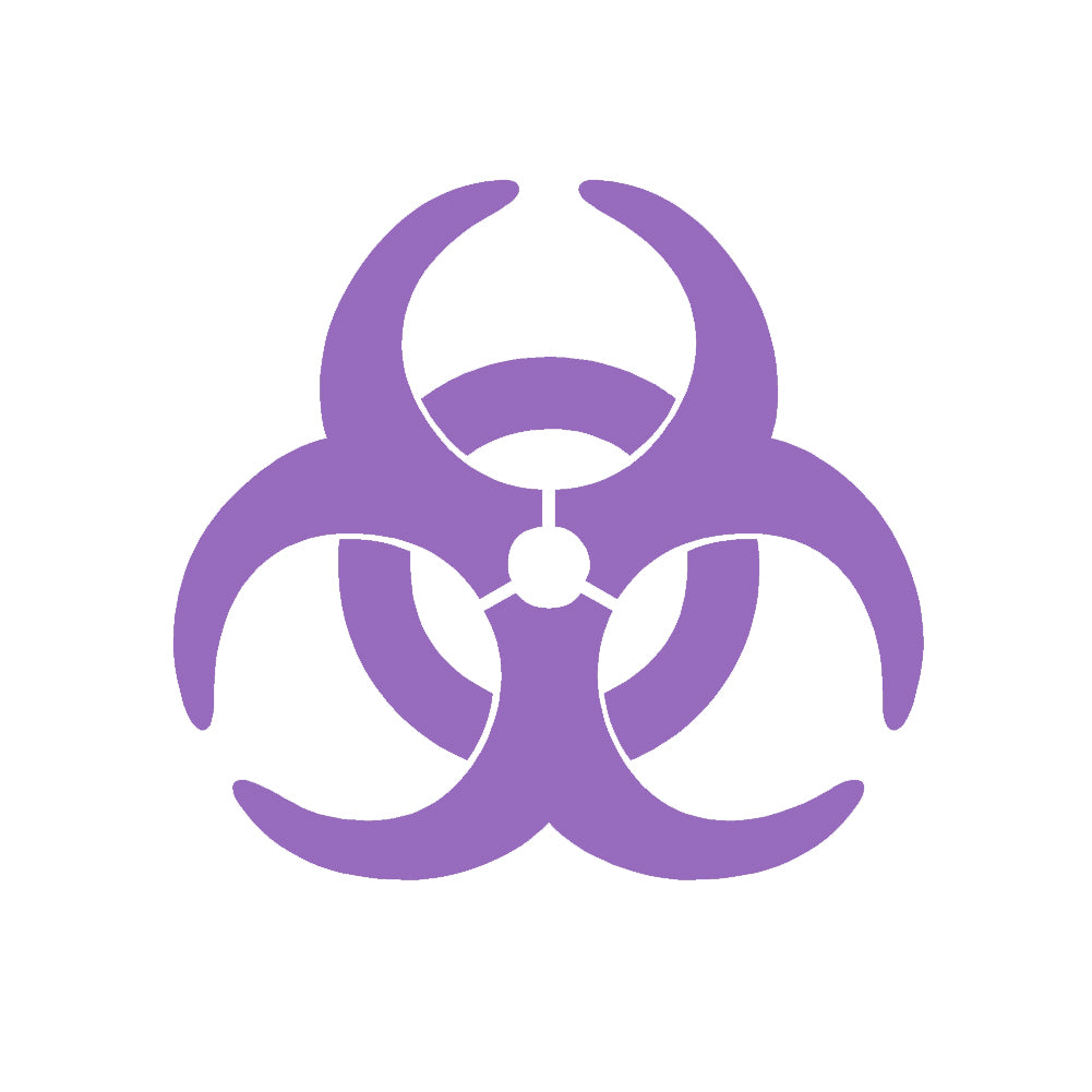 bio hazard symbol v1 single color transfer type decal