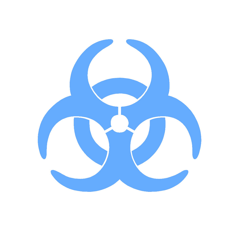 bio hazard symbol v1 single color transfer type decal