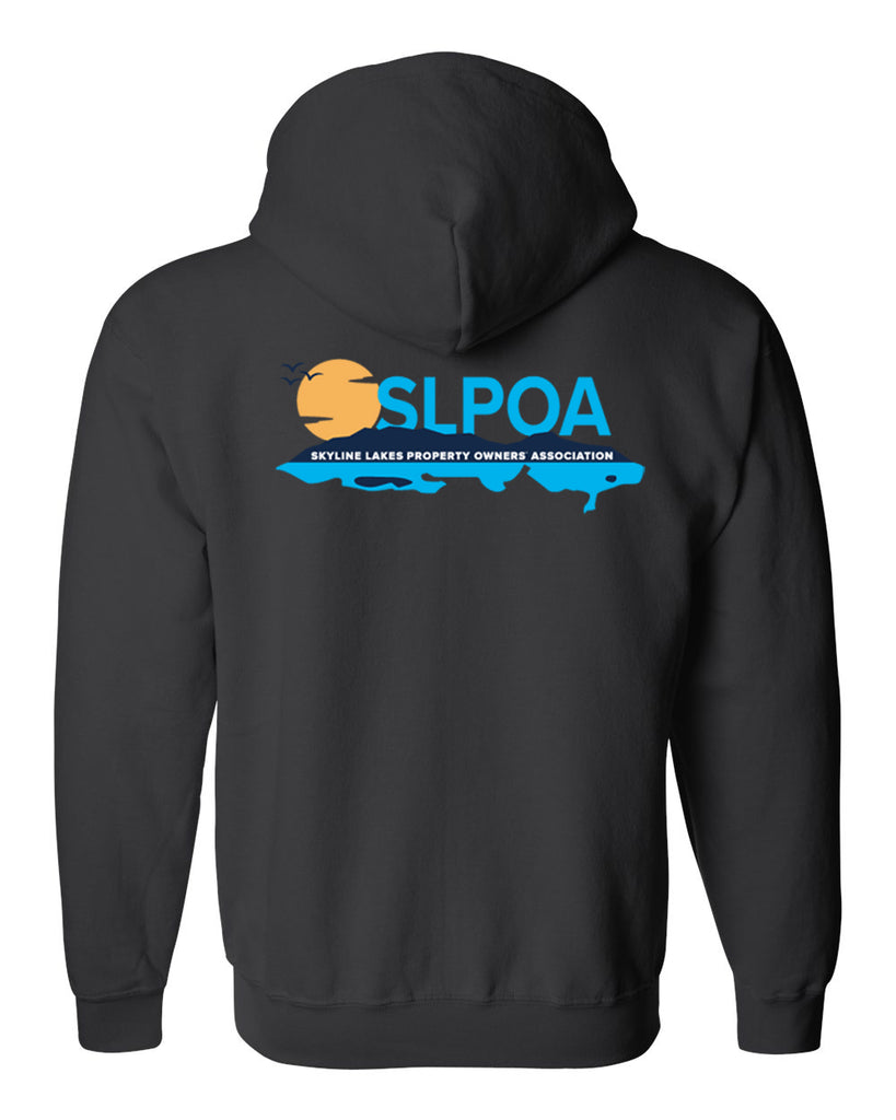 skyline lakes heavy blend™ full-zip hooded sweatshirt - 18600 w/ shield logo front & slpoa logo on back