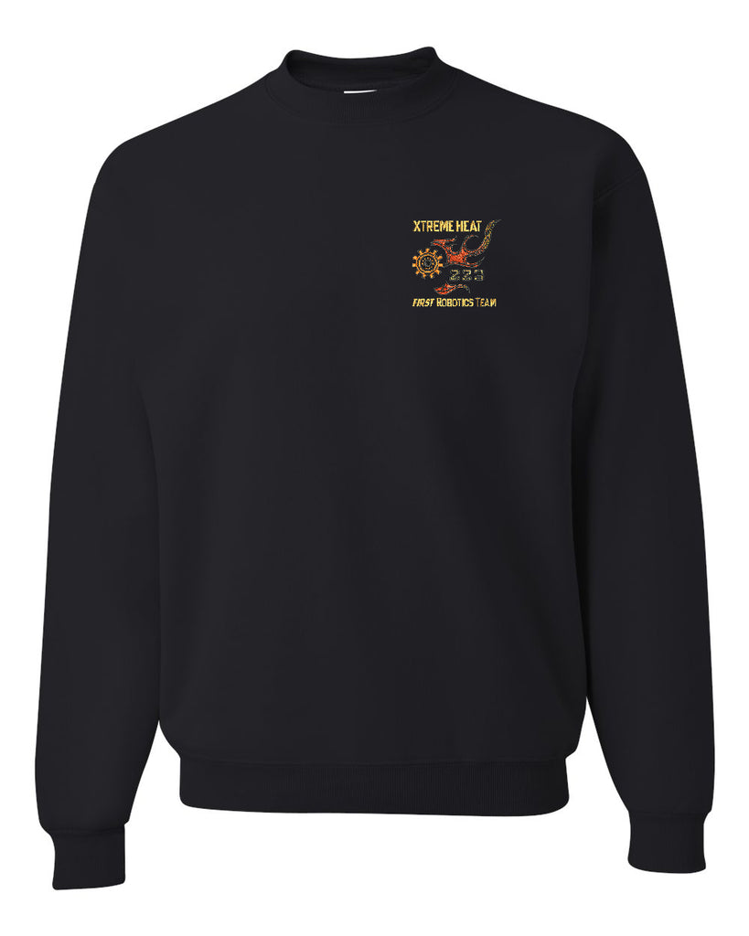 Lakeland Robotics Black JERZEES - NuBlend® Crewneck Sweatshirt - 562MR w/ Embroidered Design on Front Left Chest