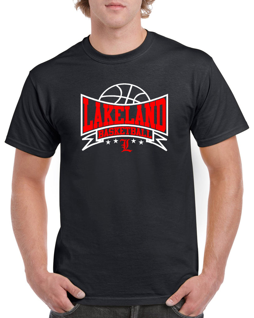 Lakeland Basketball Black Heavy Blend Shirt w/ Lakeland Basketball V3 logo on Front.