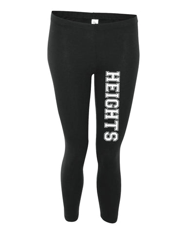 Heights Sport Gray Short Sleeve Tee w/ Heights Pride Design in Red on Front.