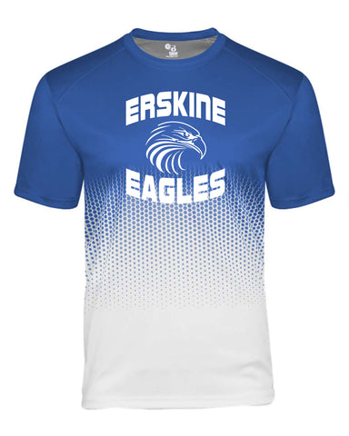 Erskine School Royal Badger - Breakout Hooded Long Sleeve T-Shirt - 4235 - w/ Logo Design 1 on Front.
