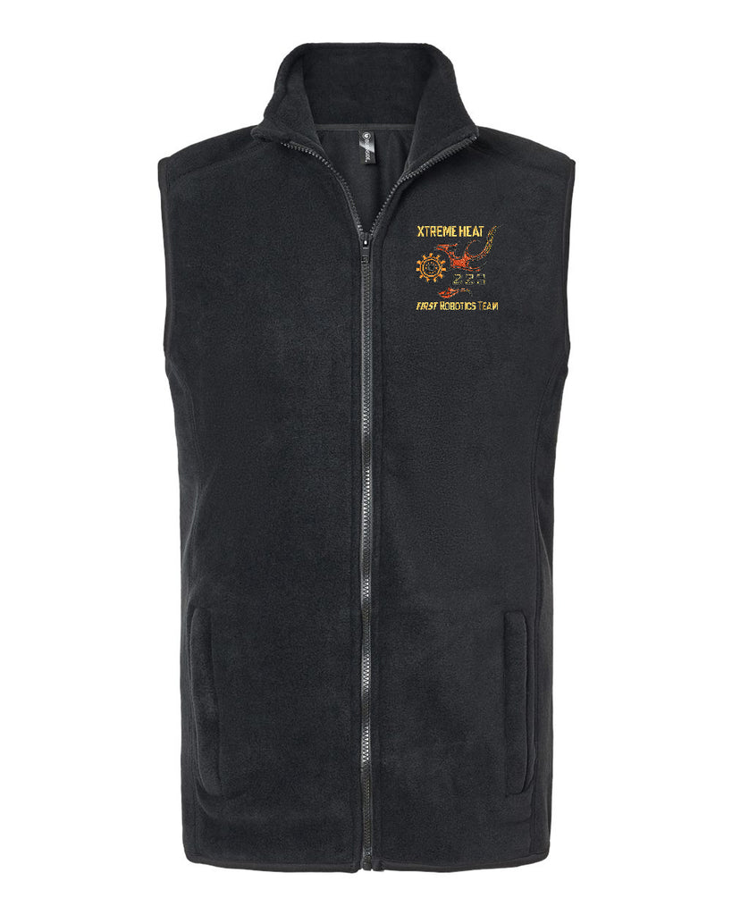 Lakeland Robotics Black Polar Fleece Vest - 3012 w/ Embroidered Design on Front Left Chest