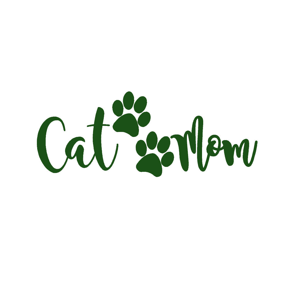 cat mom v3 single color transfer type decal