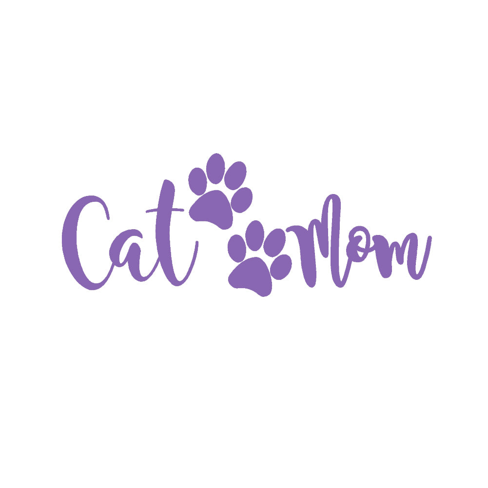 cat mom v3 single color transfer type decal