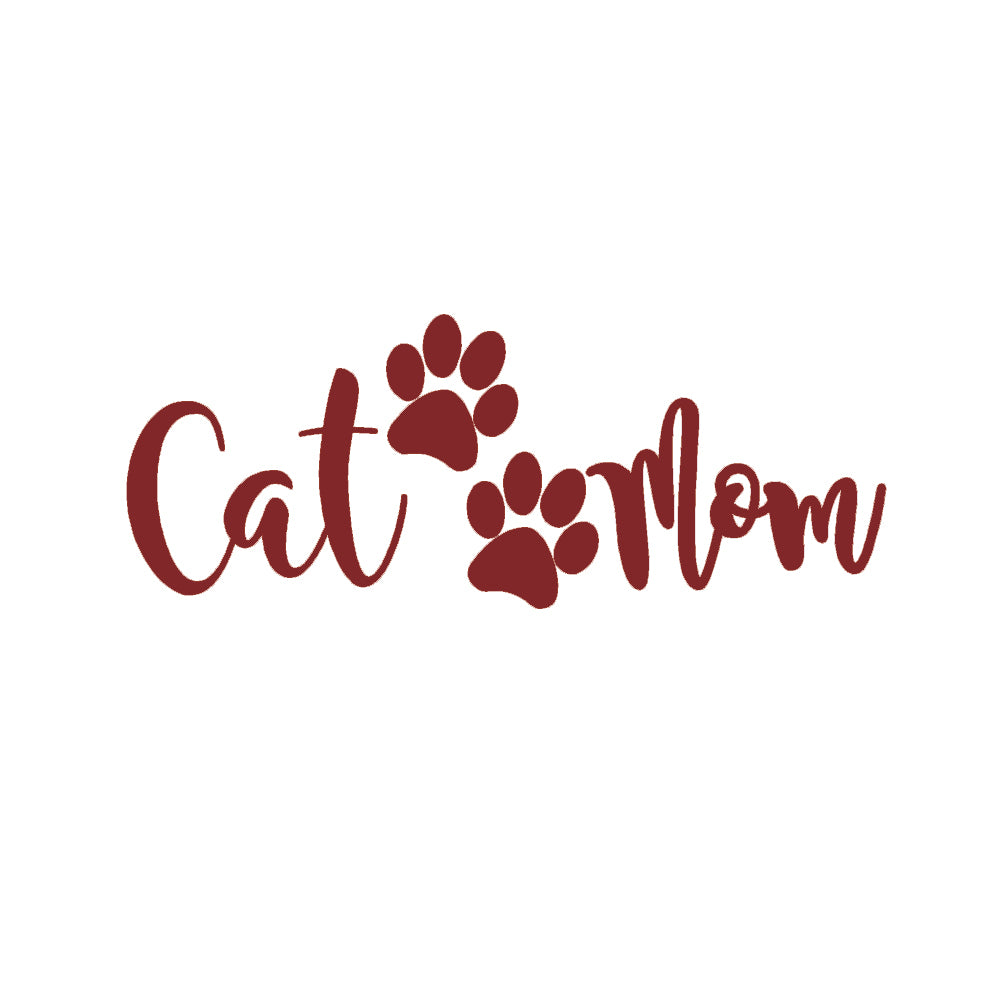 cat mom v3 single color transfer type decal