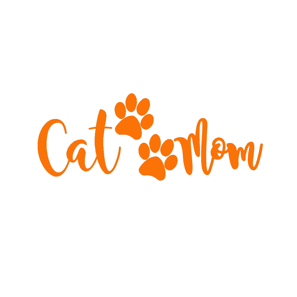 cat mom v3 single color transfer type decal