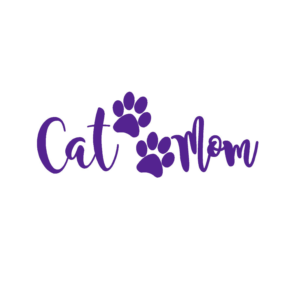 cat mom v3 single color transfer type decal