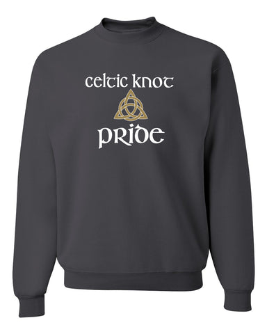 Celtic Knot Charcoal JERZEES - NuBlend® Crewneck Sweatshirt - 562MR w/ Full Color Flag Design on Front