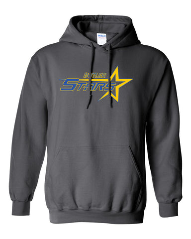 Butler Stars Gray Attain Wicking Set-In Sleeve Tee w/ Large Front 2 Color Design