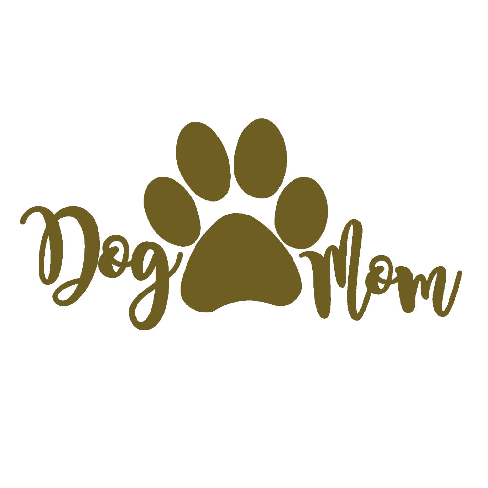 dog mom v3 single color transfer type decal
