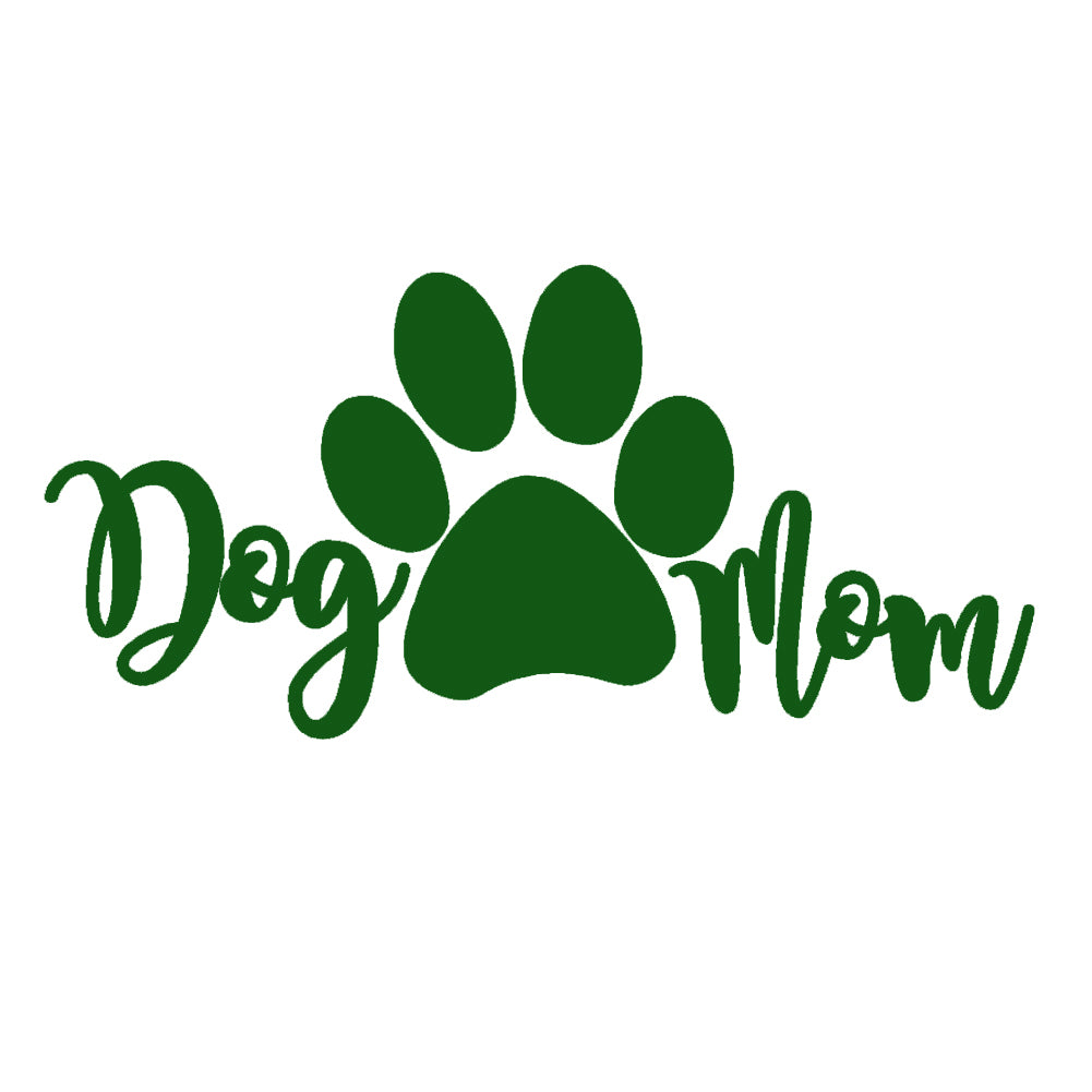 dog mom v3 single color transfer type decal