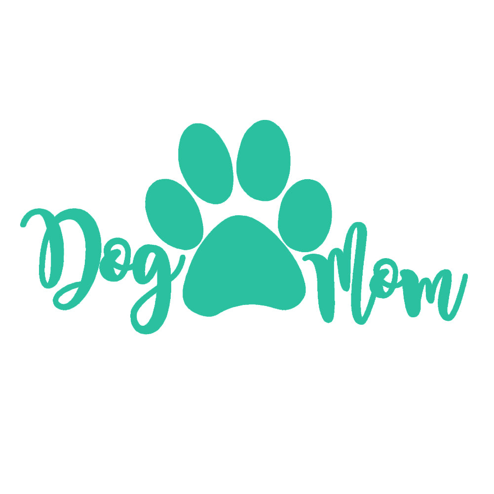 dog mom v3 single color transfer type decal