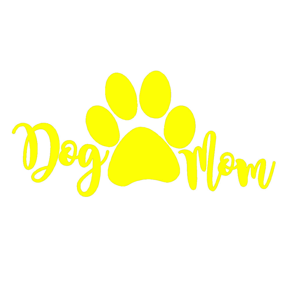 dog mom v3 single color transfer type decal