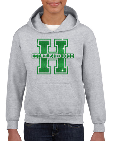 HOPATCONG White Zippered Drawstring Backpack w/ HOPATCONG "H" Logo on Front.