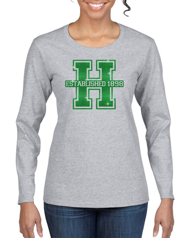 HOPATCONG White Zippered Drawstring Backpack w/ HOPATCONG "H" Logo on Front.