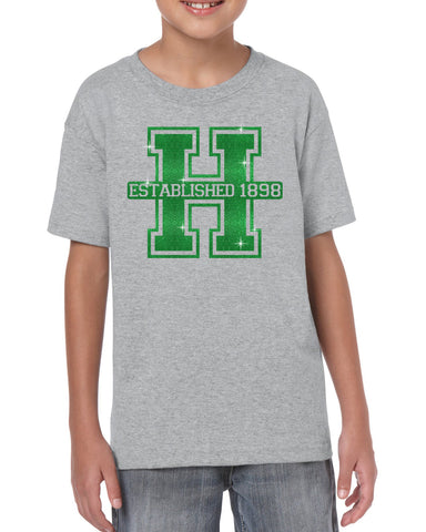 HOPATCONG White Zippered Drawstring Backpack w/ HOPATCONG "H" Logo on Front.