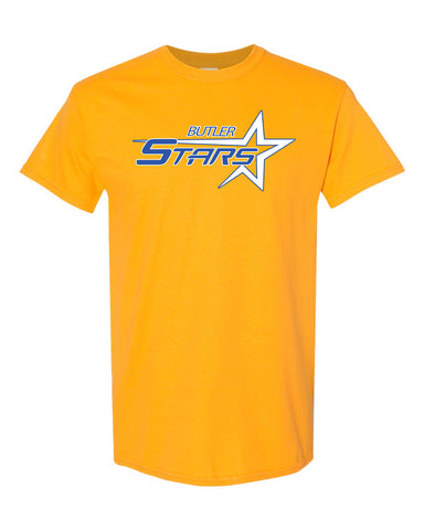 Butler Stars Gray Attain Wicking Set-In Sleeve Tee w/ Large Front 2 Color Design