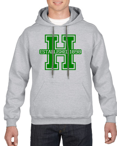 HOPATCONG White Zippered Drawstring Backpack w/ HOPATCONG "H" Logo on Front.