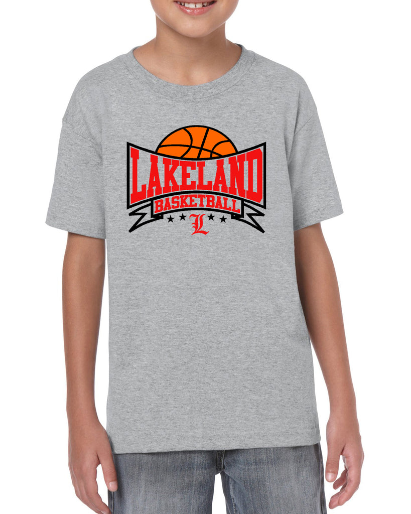 Lakeland Basketball Sport Gray Heavy Blend Shirt w/ Lakeland Basketball V3 logo on Front.