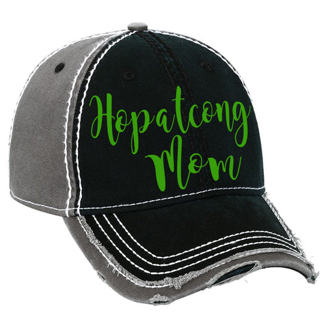 HOPATCONG White Zippered Drawstring Backpack w/ HOPATCONG "H" Logo on Front.
