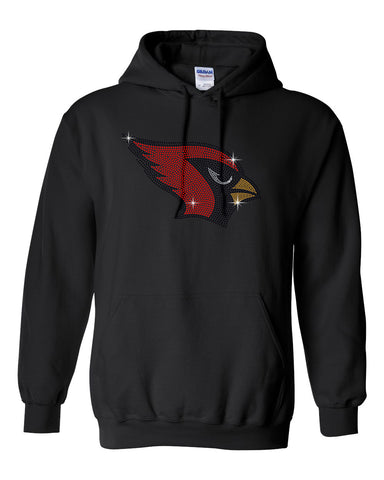 Westwood Cardinals Black Augusta Sportswear - Performance T-Shirt - 790 w/ 2 color Cardinals Crossed Sticks Design on Front.