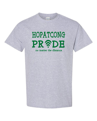 HOPATCONG White Zippered Drawstring Backpack w/ HOPATCONG "H" Logo on Front.