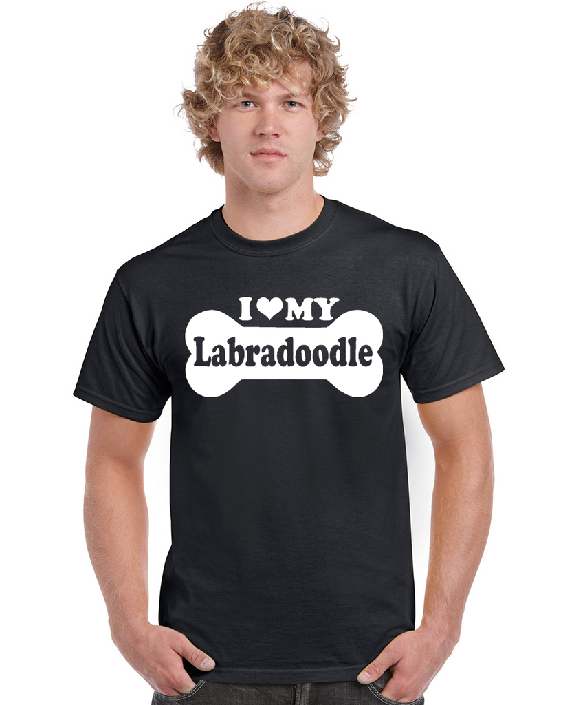 I Love My Labradoodle Bone Graphic Transfer Design Shirt