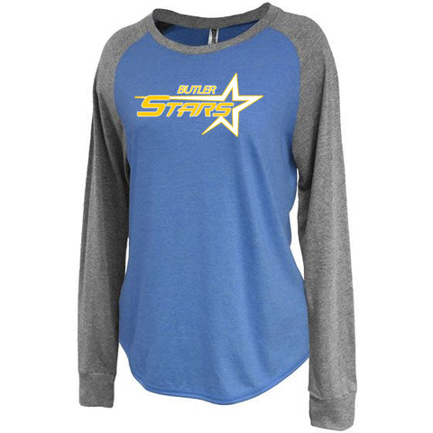 Butler Stars Gray Attain Wicking Set-In Sleeve Tee w/ Large Front 2 Color Design