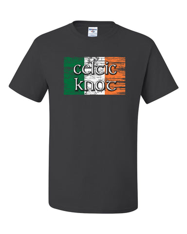 Celtic Knot Charcoal JERZEES - NuBlend® Hooded Sweatshirt - 996MR w/ Full Color Flag Design on Front