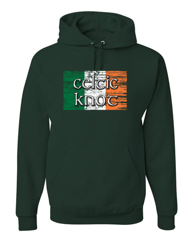 Celtic Knot Black JERZEES - NuBlend® Hooded Sweatshirt - 996MR w/ Full Color 323 Design on Front